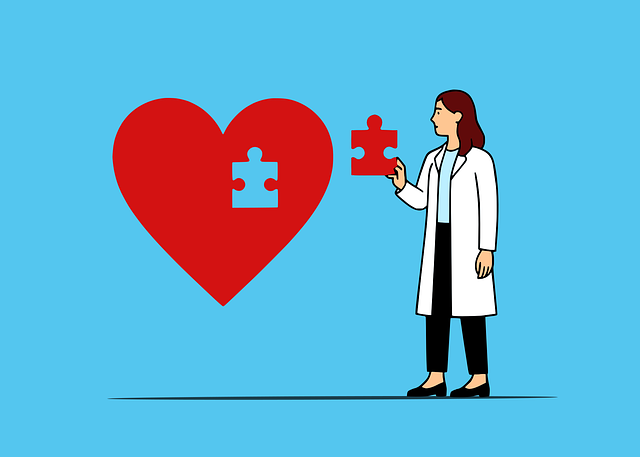 Free heart feelings puzzle vector