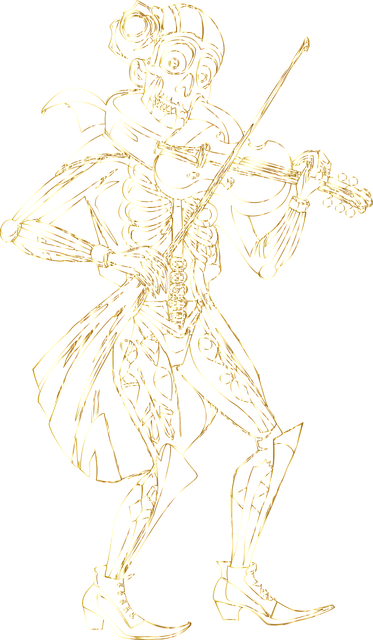 Free skeleton bones music vector