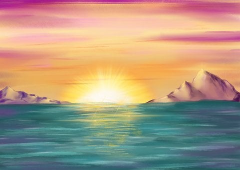 Free Ocean Landscape illustration and picture