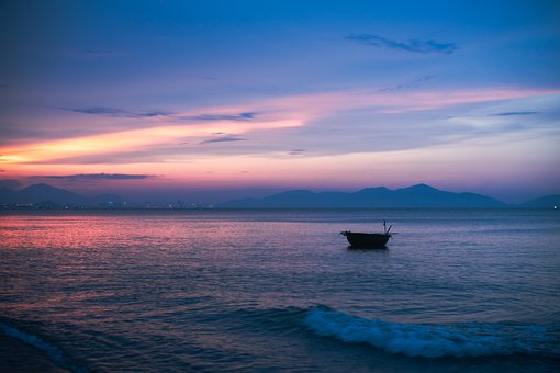 Ozean, Sonnenuntergang Am Meer