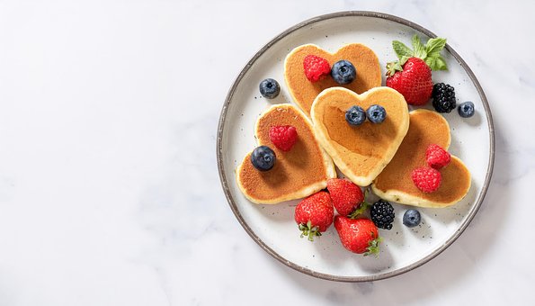 Free Pancakes Heart-Shaped photo and picture