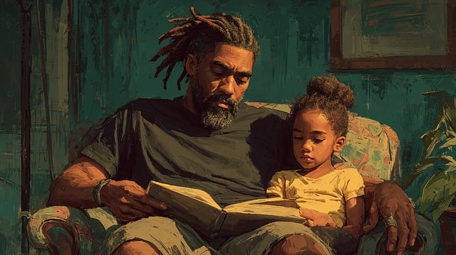 Free ai generated father child illustration