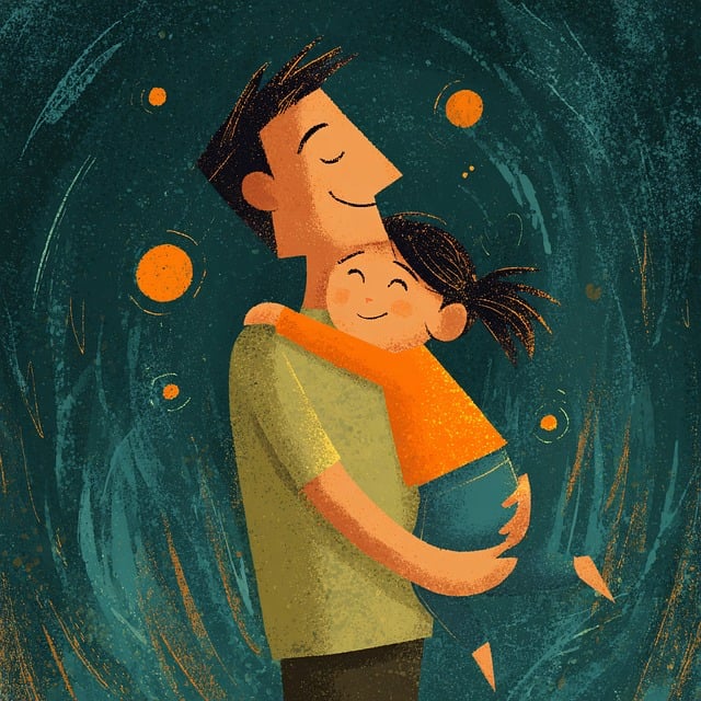 Free ai generated father child illustration