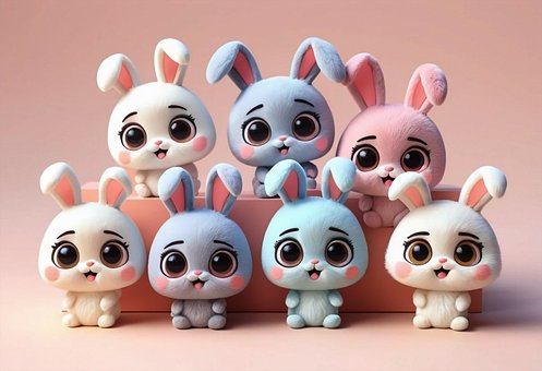 Free Cute Bunny Cartoon Rabbit illustration and picture