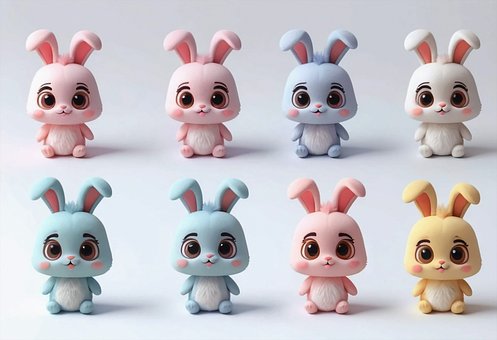 Free Cute Bunny Cartoon Rabbit illustration and picture