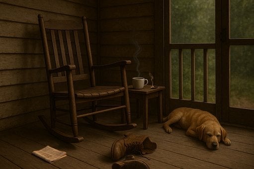 Free Rustic Porch Rocking Chair illustration and picture