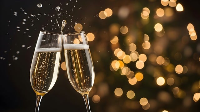 Free ai generated champagne toast illustration