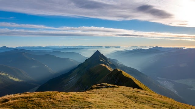 Free ai generated mountain peak illustration