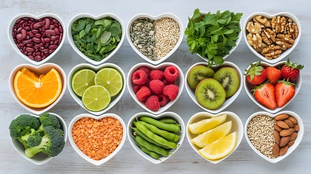 Free ai generated healthy food colorful ingredients illustration