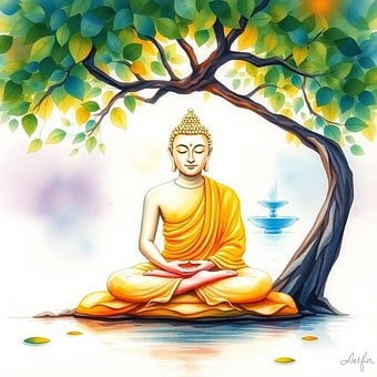 Buda, Meditación, Budismo, Monje