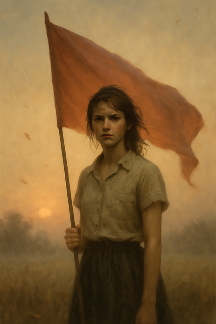 Free ai generated woman flag illustration