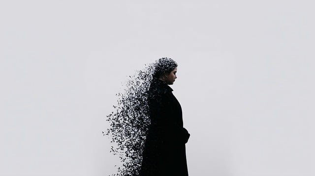 Free ai generated woman particles illustration
