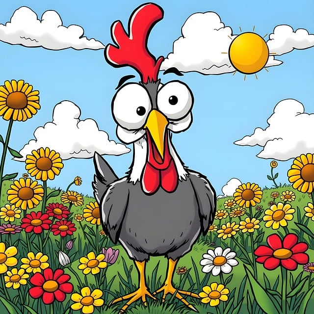 Free rooster chicken nature illustration