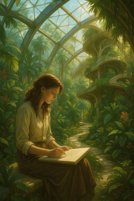 Free ai generated woman sketching illustration