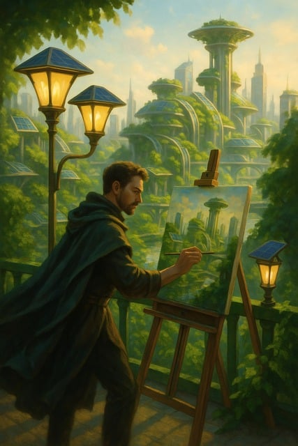 Free ai generated artist painting illustration