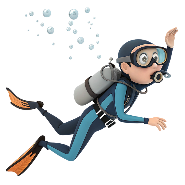 Free ai generated diver nature illustration