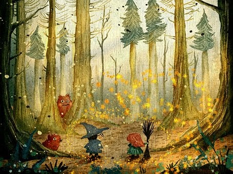 Download free HD stock image of Fairy Tale Fairy Forest Free fairy tale fairy forest forest illustration