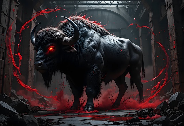 Free buffalo animal bison illustration