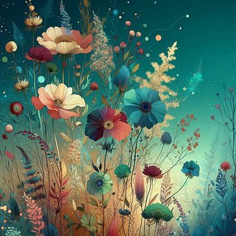 Ilustración, Flores, Flor, Silvestre