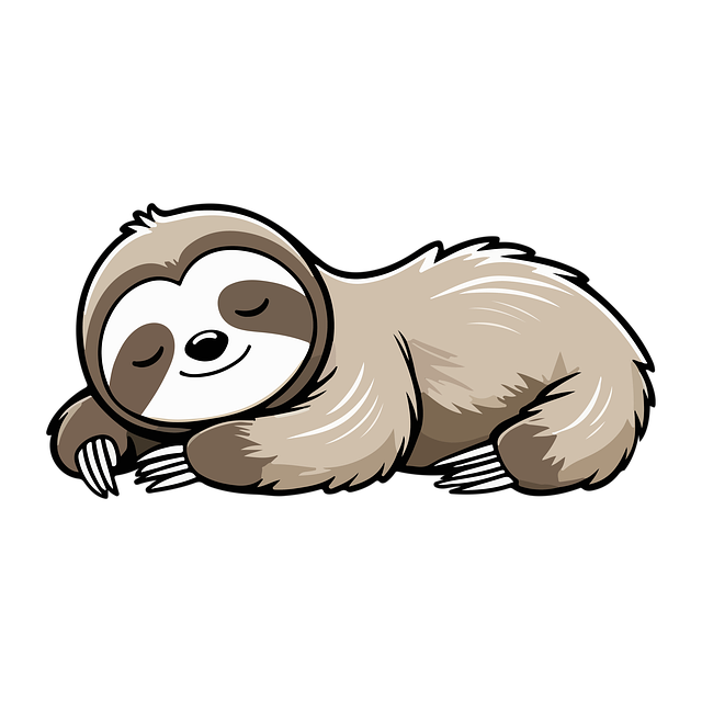 Free cute nature sloth illustration