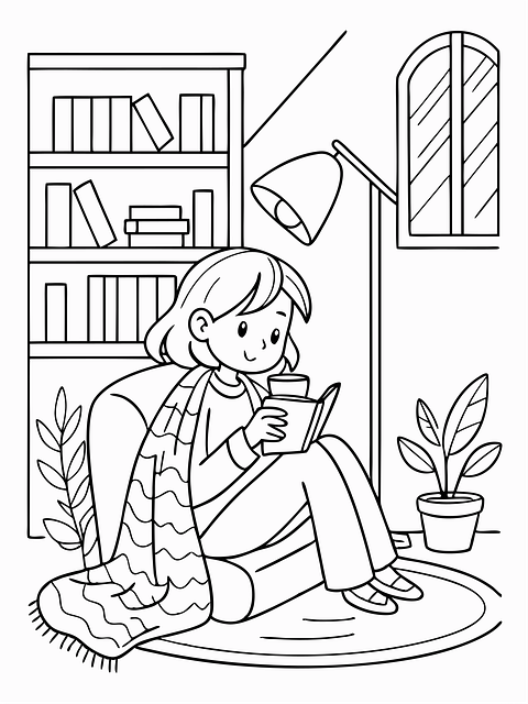 Free ai generated cozy girl vector