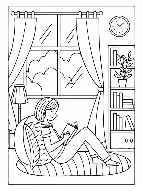 Free ai generated girl cozy vector