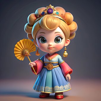 En Prinsesse, Pige, Dronning, Smuk