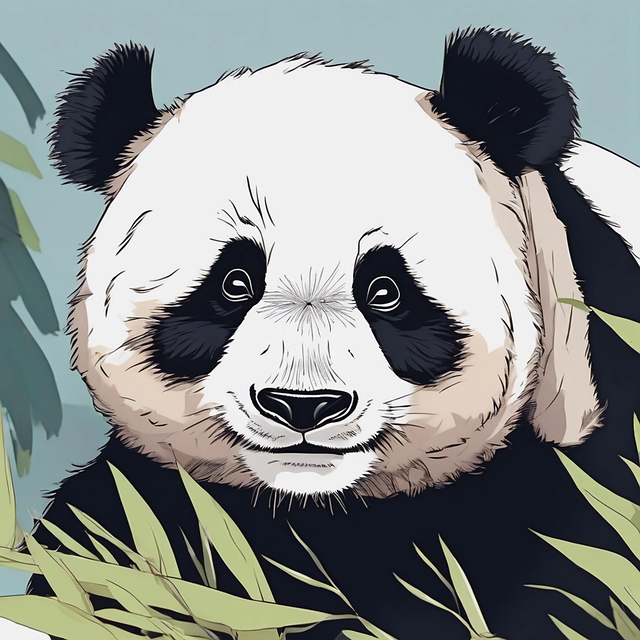 Free panda mammal nature illustration