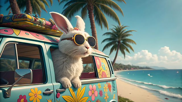 Free ai generated bunny rabbit illustration
