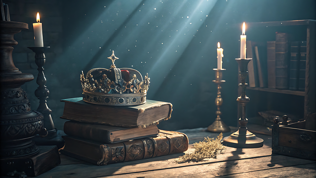 Free ai generated crown candles illustration