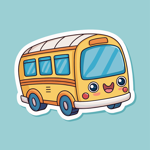 Free ai generated bus cartoon bus illustration