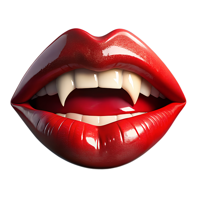 Free mouth lips fangs illustration