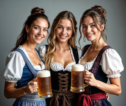 Free Girl Beer illustration and picture