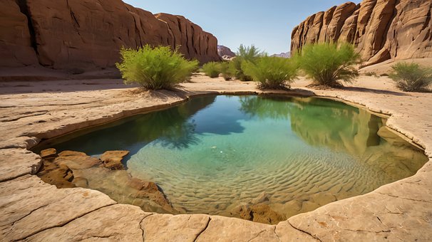 Oase, Natur, Wüste, Landschaft, Sand