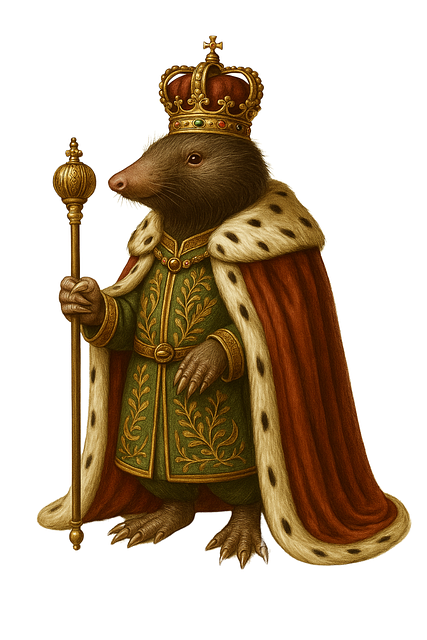 Free mole king royal mole fantasy mole vector