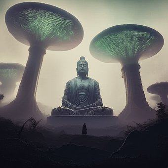 Futuristisk, Meditation, Buddhisme