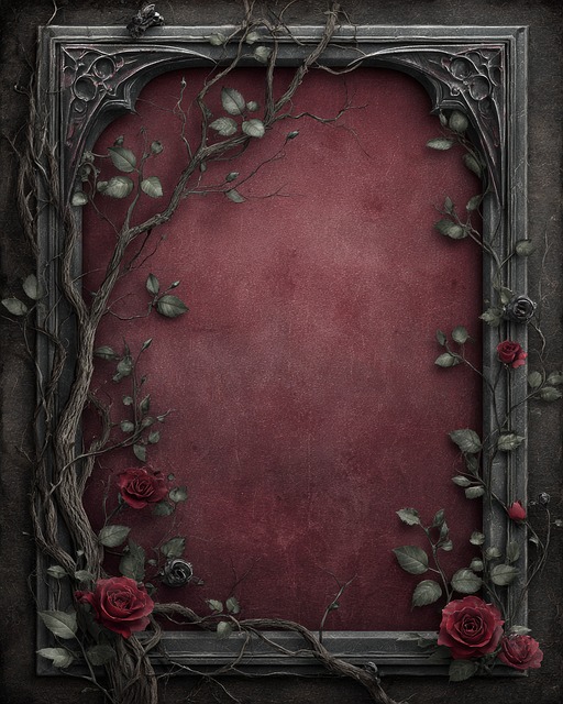 Free ai generated frame roses illustration