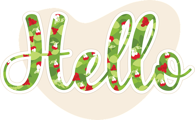 Free spring hello organic vector