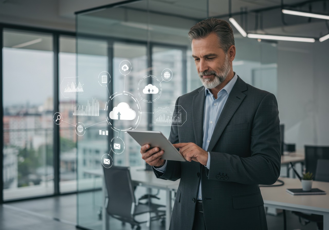 Download free HD stock image of Businessman Office Free businessman office technology illustration