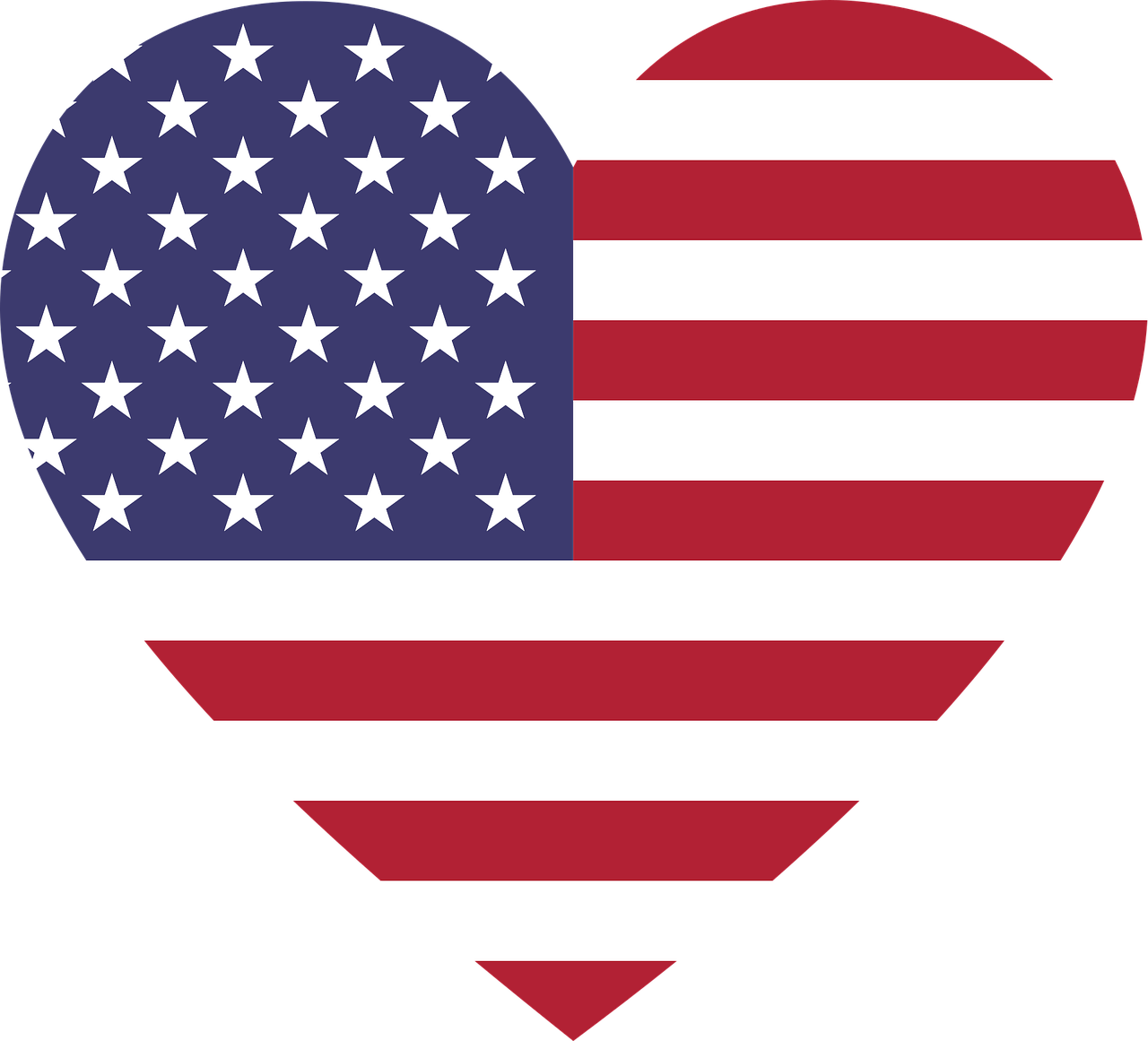 Free america heart love vector