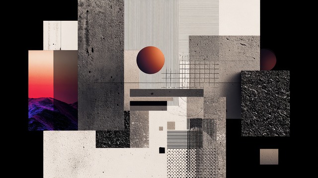 Free abstract collage textures illustration