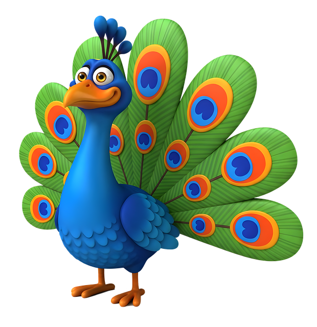 Free ai generated nature peacock illustration