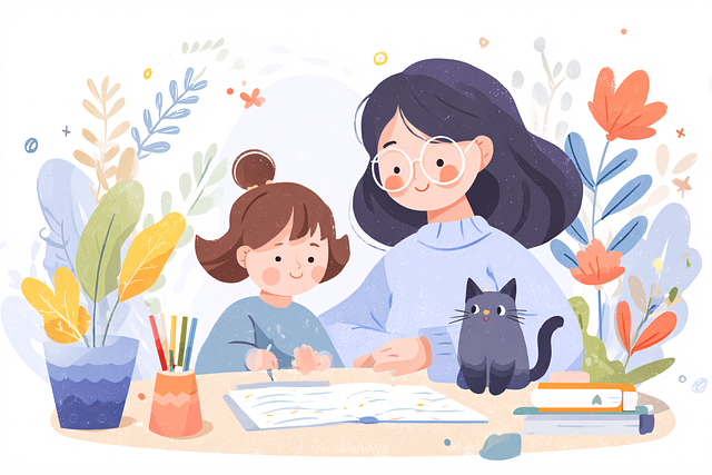 Free people working studying illustration
