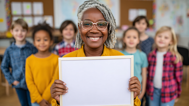 Free ai generated teacher smiling illustration