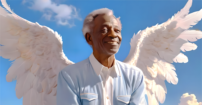 Free Elderly Angel Man Male illustration and picture