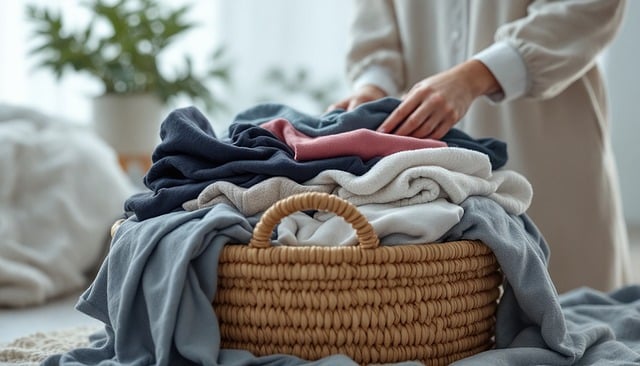 Download free HD stock image of Decluttering Clothes Free decluttering clothes basket illustration