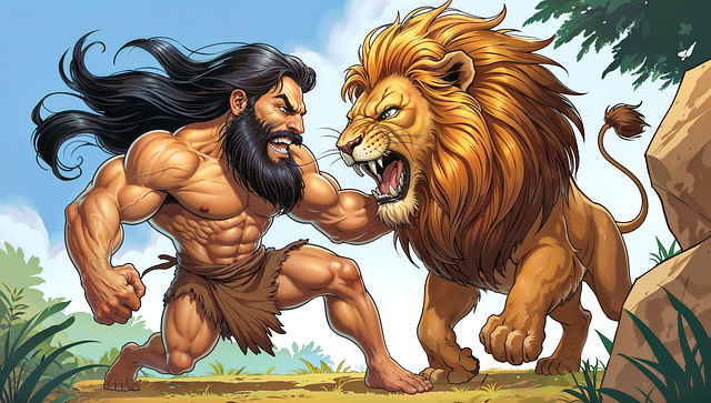 Free Ai Generated Samson illustration and picture