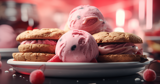 Free Raspberry Icecream illustration and picture