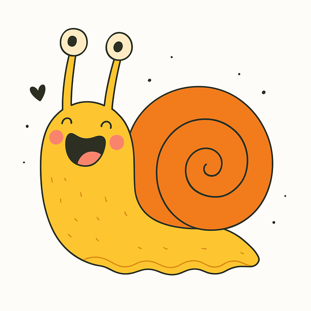 Free ai generated snail cartoon vector