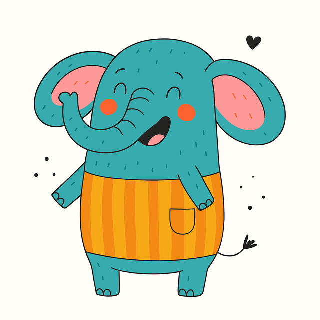Free ai generated elephant cartoon vector